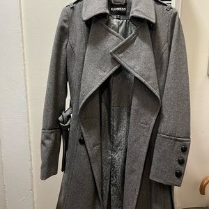 Grey Express Wool Coat